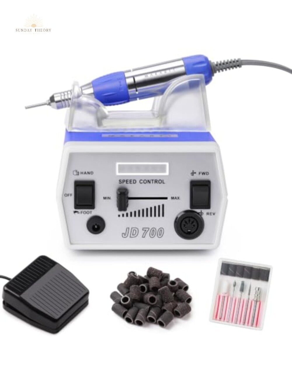 Professional Nail Drill E-File with Foot Pedal 30000RPM Acrylic Nail Art Tool